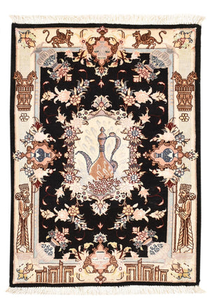 Alfombra Persa - Tabriz - Real - 90 x 60 cm - multicolor