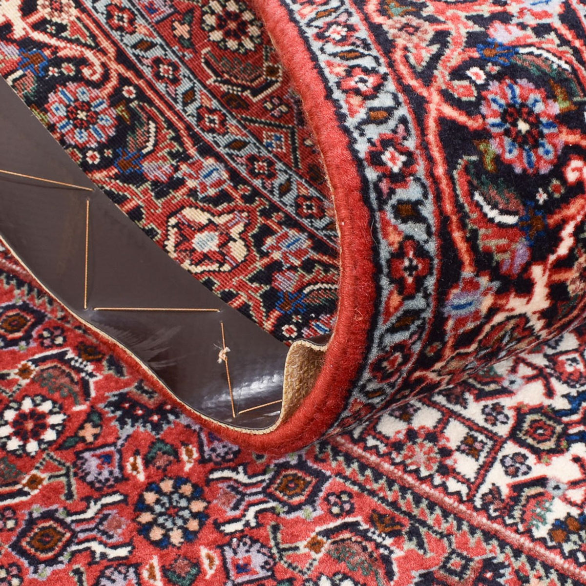 Alfombra de pasillo Alfombra persa - Bidjar - 297 x 85 cm - óxido