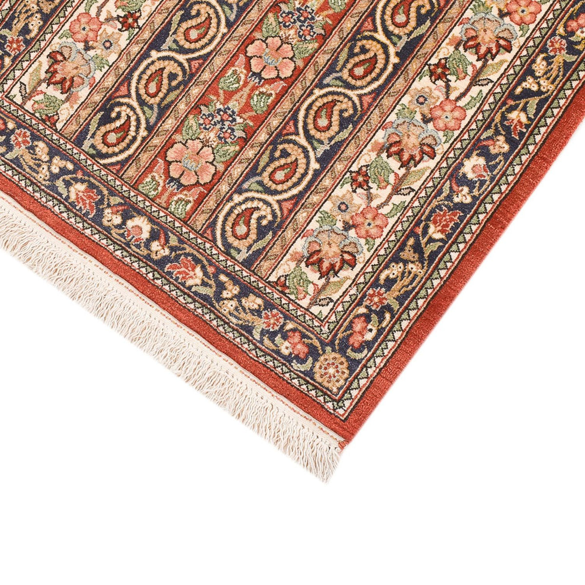 Alfombra de pasillo Alfombra Persa - Ghom - Royal - 156 x 51 cm - beige claro