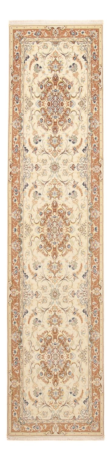 Alfombra de pasillo Alfombra Persa - Tabriz - Real - 372 x 87 cm - beige