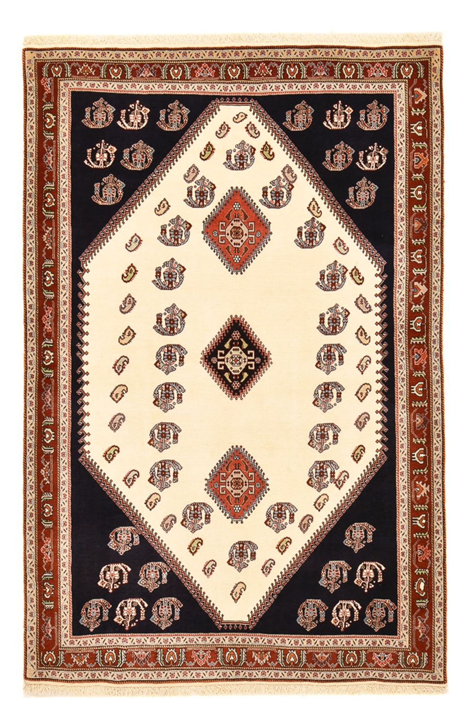 Alfombra persa - Nómada - 237 x 150 cm - multicolor