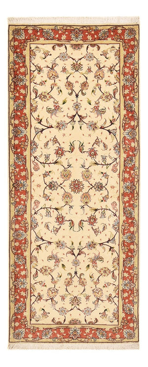 Alfombra de pasillo Alfombra Persa - Tabriz - Prima - 205 x 81 cm - beige