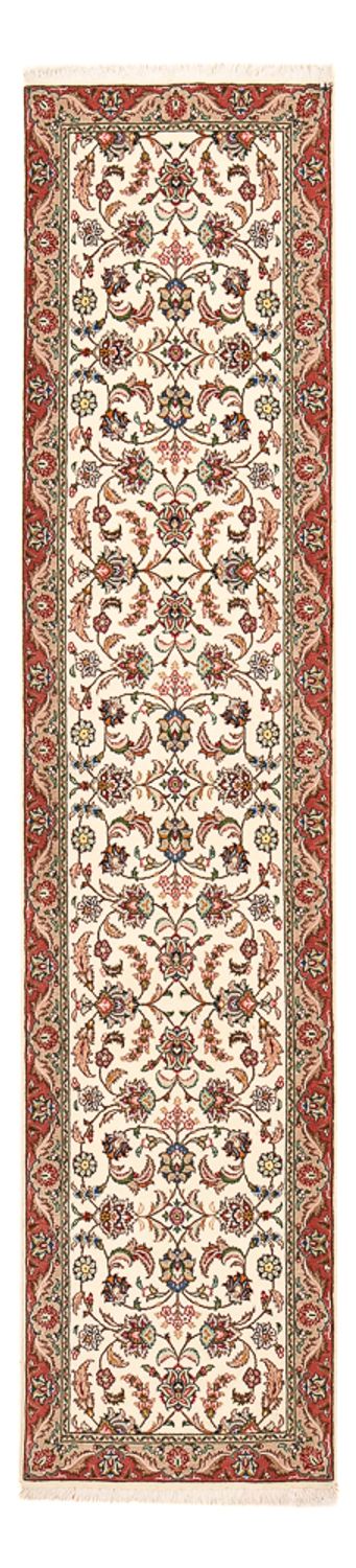 Alfombra de pasillo Alfombra Persa - Tabriz - Real - 301 x 68 cm - beige