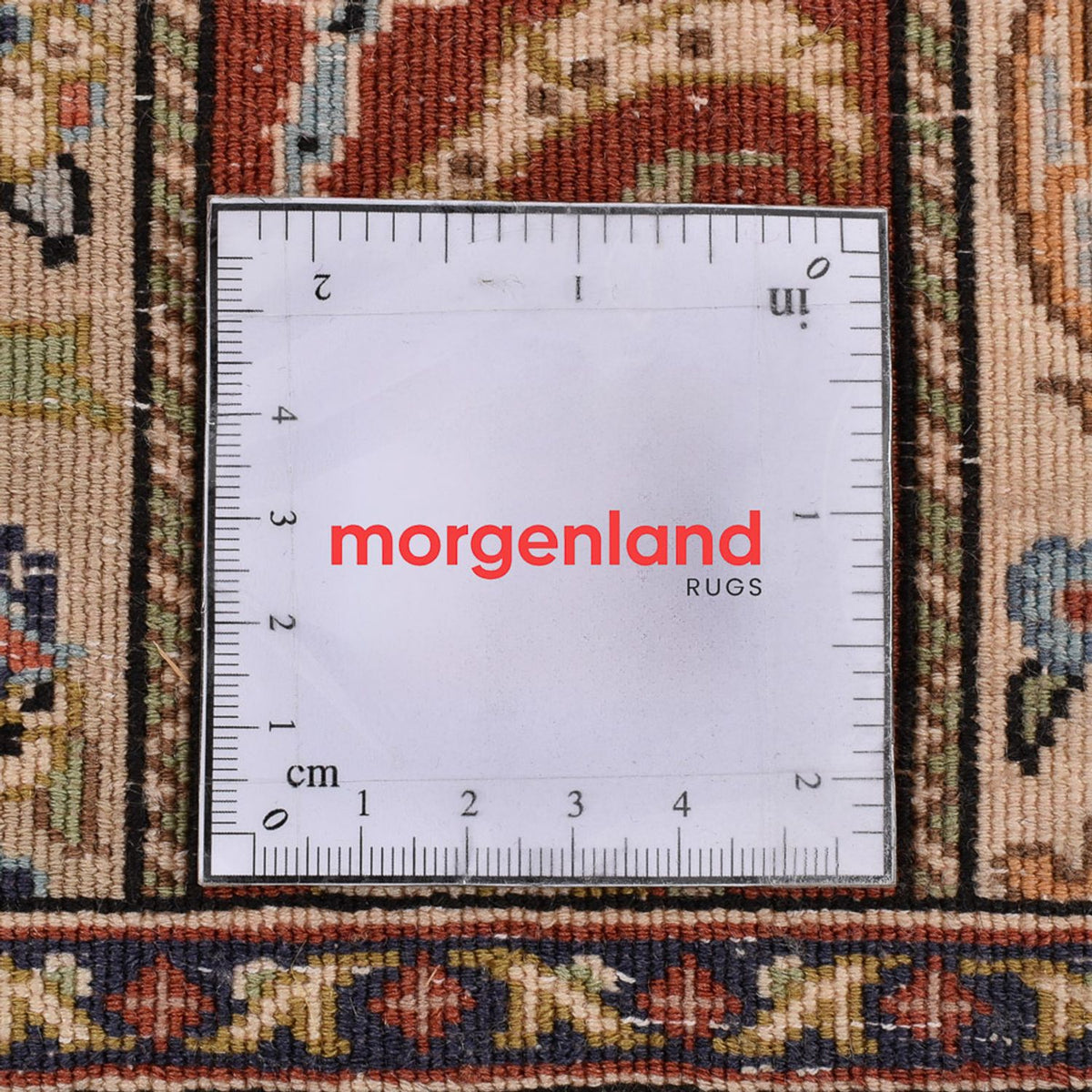 Alfombra de pasillo Alfombra Persa - Ghom - Royal - 150 x 51 cm - beige oscuro