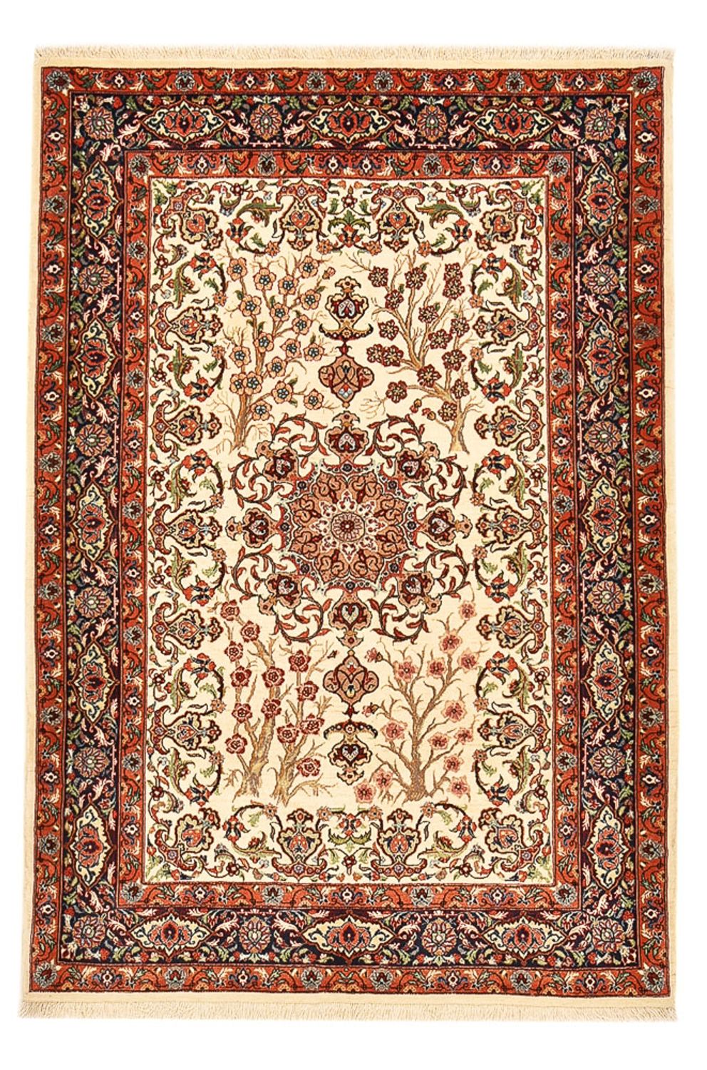 Alfombra Persa - Ghom - Royal - 157 x 109 cm - beige claro