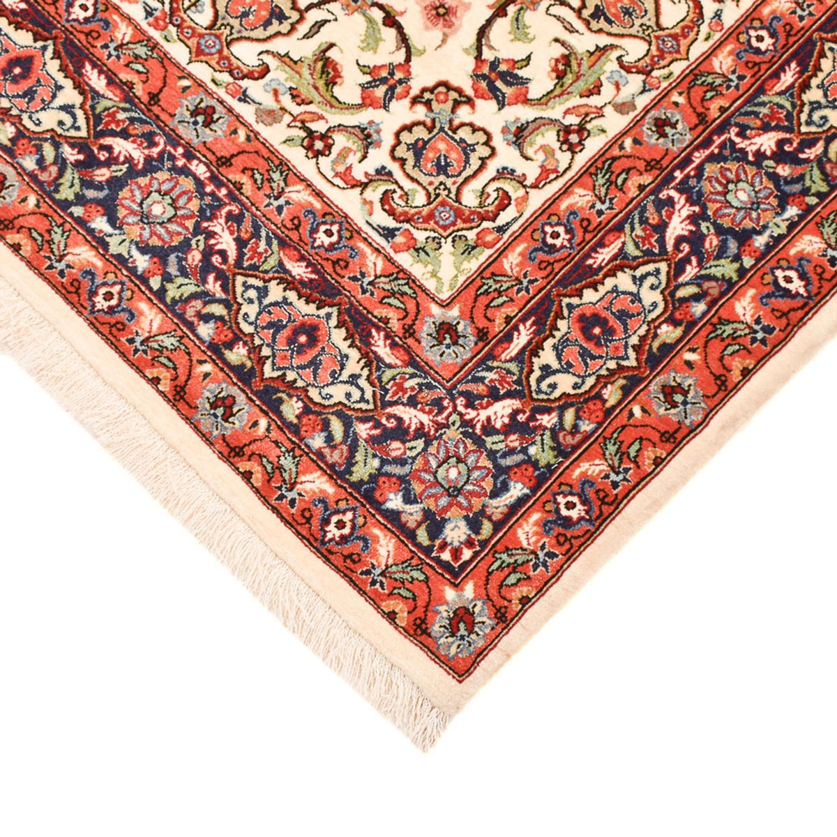 Alfombra Persa - Ghom - Royal - 157 x 109 cm - beige claro