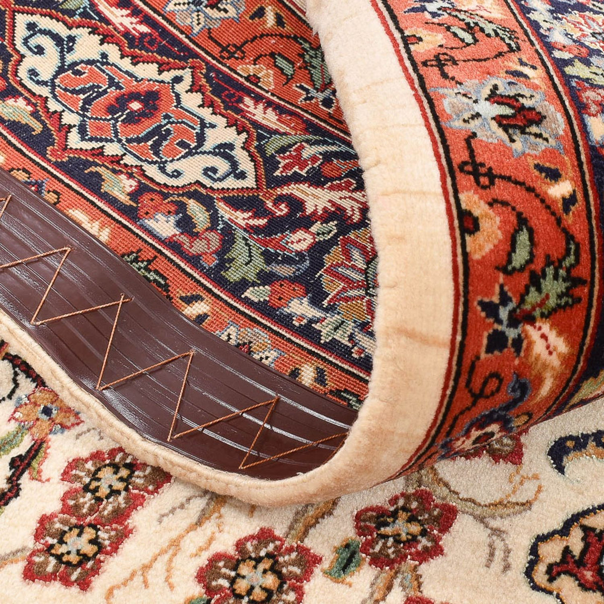 Alfombra Persa - Ghom - Royal - 157 x 109 cm - beige claro