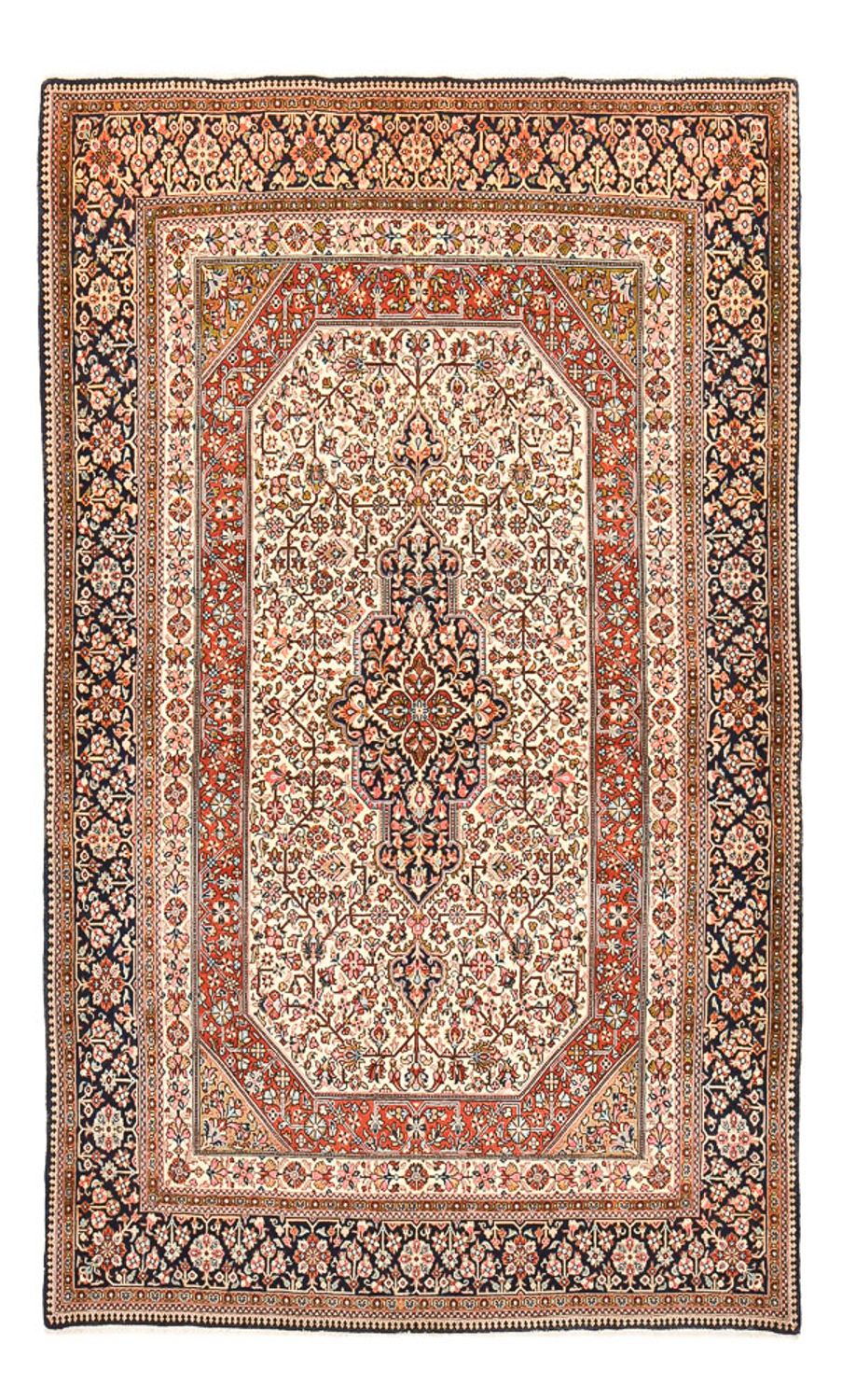 Alfombra persa - Ghom - 220 x 136 cm - óxido