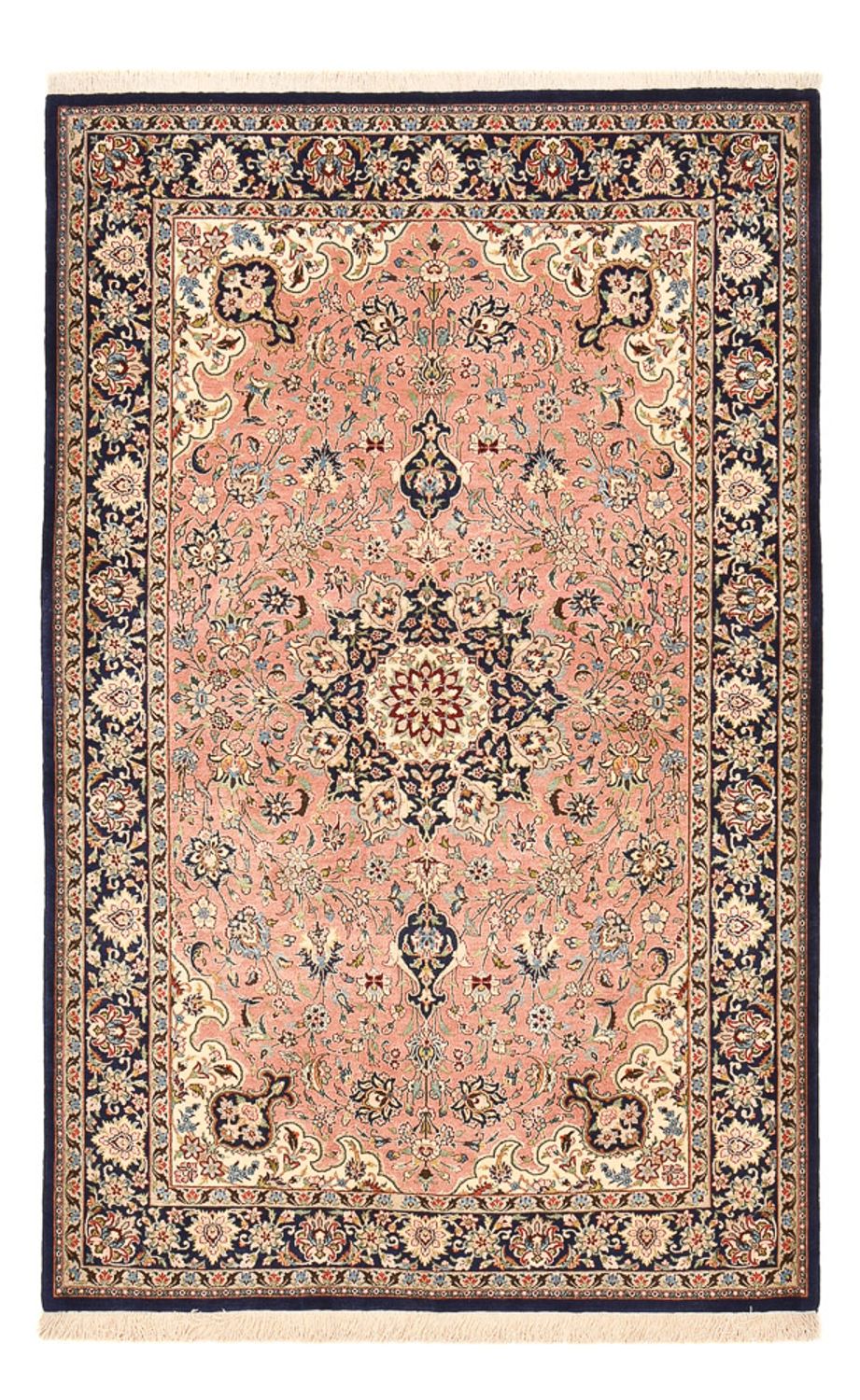 Alfombra Persa - Ghom - Royal - 216 x 135 cm - rojo claro