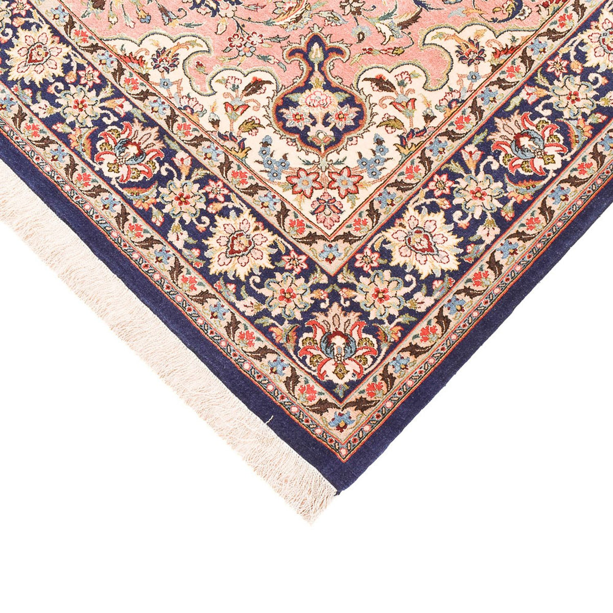 Alfombra Persa - Ghom - Royal - 216 x 135 cm - rojo claro