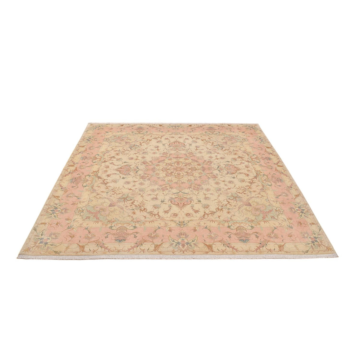 Alfombra Persa - Tabriz - Real cuadrado  - 248 x 242 cm - beige claro