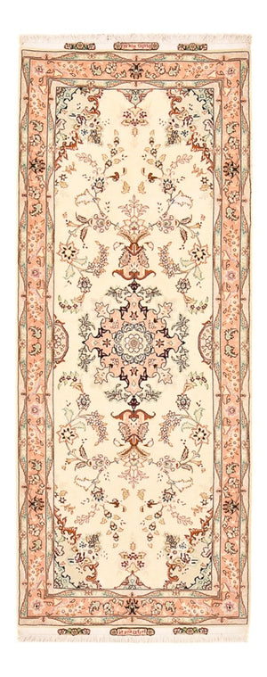 Alfombra de pasillo Alfombra Persa - Tabriz - Real - 210 x 81 cm - beige