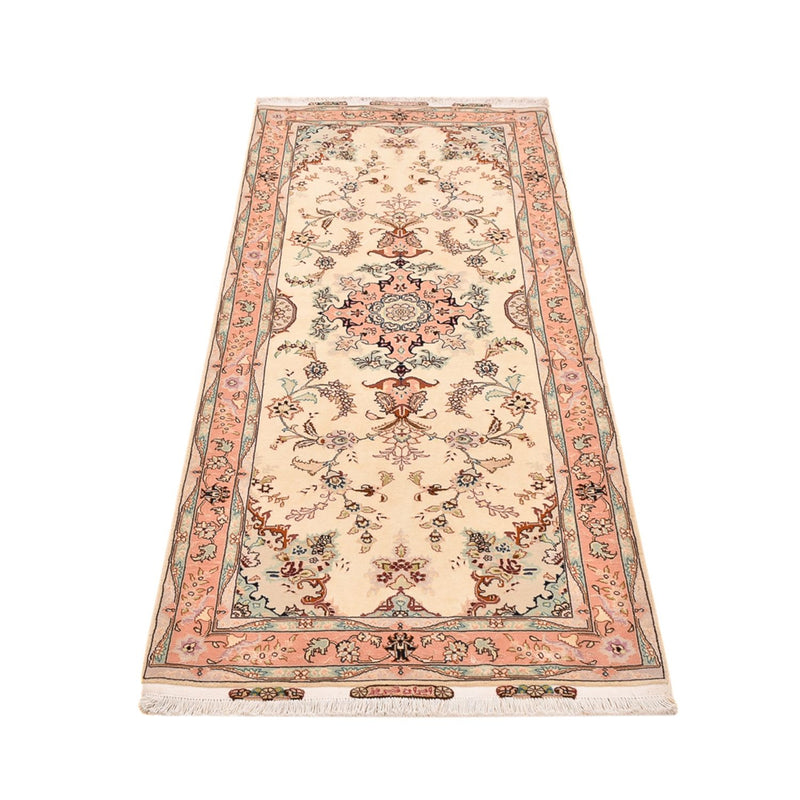 Alfombra de pasillo Alfombra Persa - Tabriz - Real - 210 x 81 cm - beige