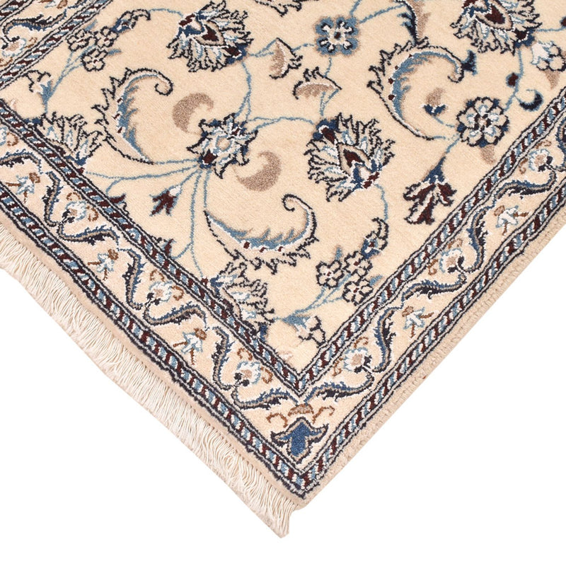 Alfombra de pasillo Alfombra Persa - Nain - Real - 195 x 60 cm - crema