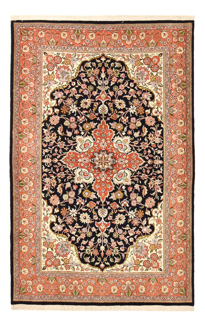 Alfombra Persa - Ghom - Royal - 227 x 140 cm - azul oscuro
