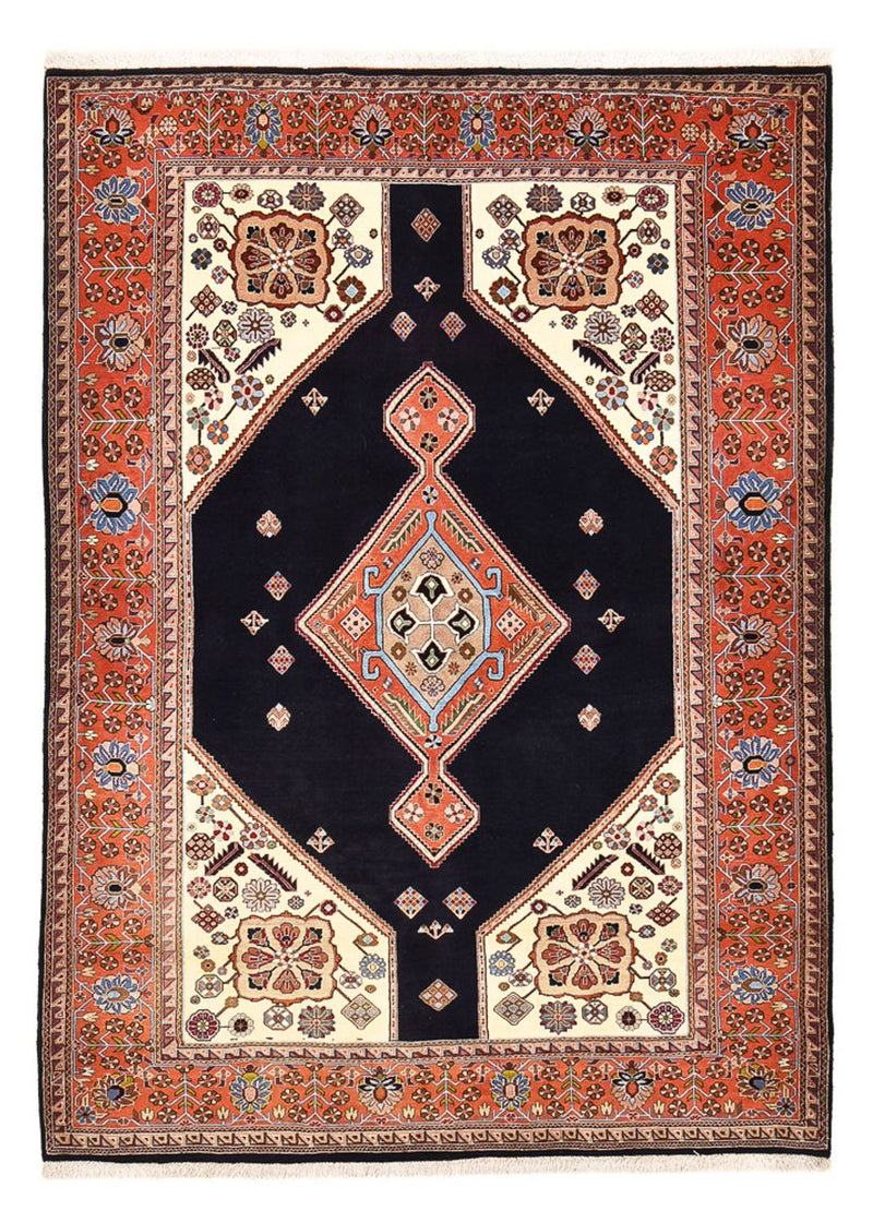 Alfombra Gabbeh - Persa Kashkuli - 250 x 180 cm - azul oscuro