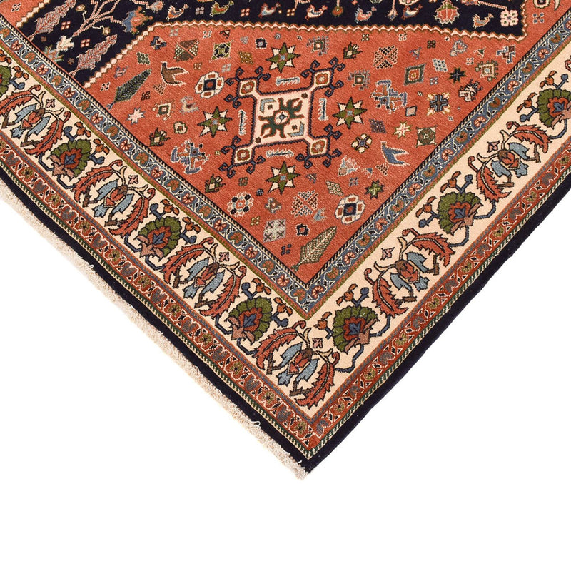 Alfombra Gabbeh - Persa Kashkuli - 233 x 169 cm - azul oscuro