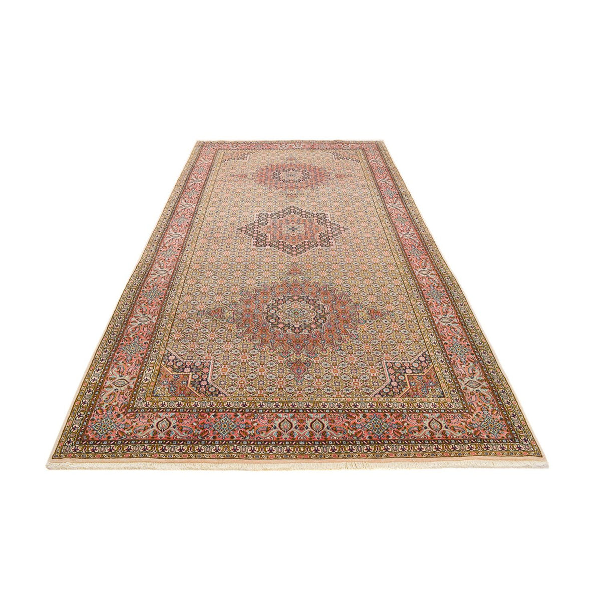 Alfombra de pasillo Alfombra persa - Clásica - 410 x 203 cm - beige oscuro