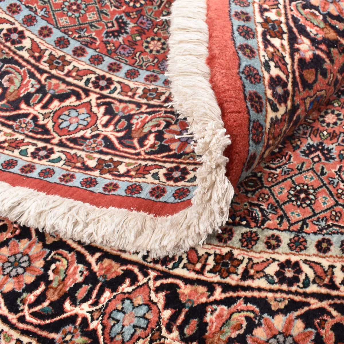 Alfombra persa - Bidjar redondo - 150 x 150 cm - rojo claro