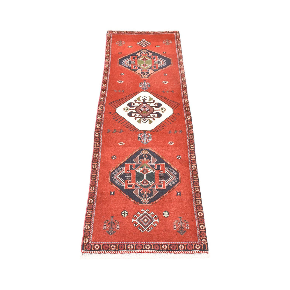 Alfombra de pasillo Alfombra Gabbeh - Persa Kashkuli - 197 x 54 cm - rojo