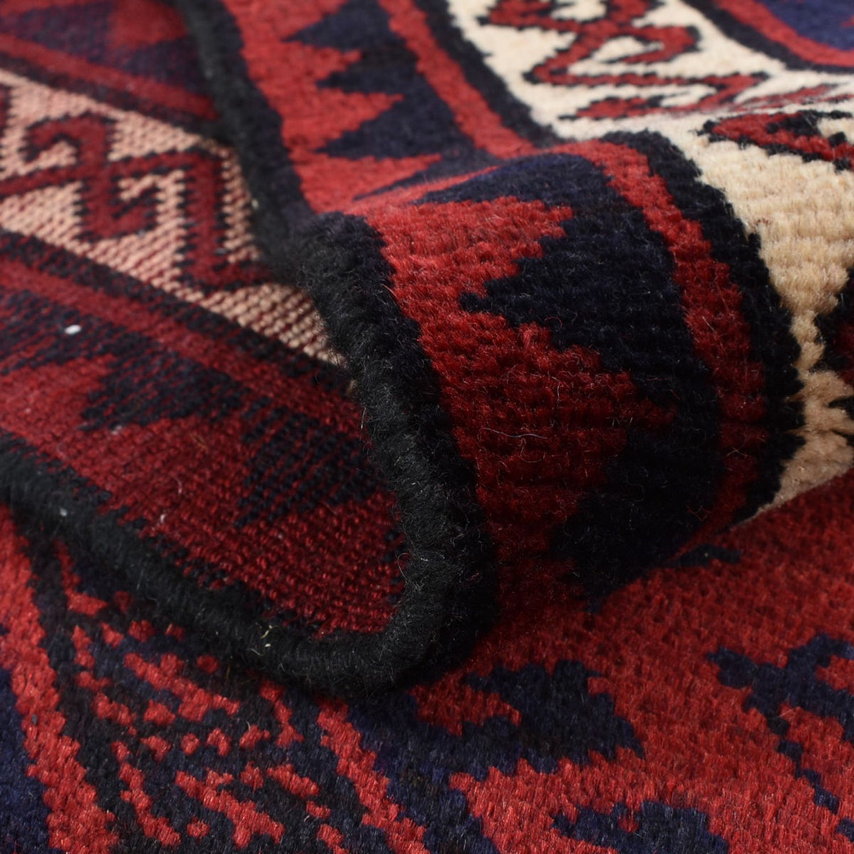 Alfombra persa - Nómada - 260 x 217 cm - rojo burdeos