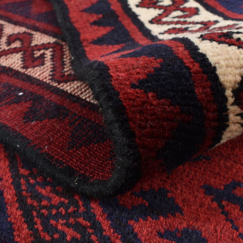 Alfombra persa - Nómada - 260 x 217 cm - rojo burdeos