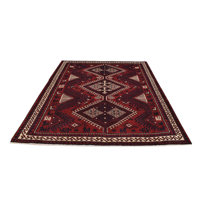 Alfombra persa - Nómada - 260 x 217 cm - rojo burdeos