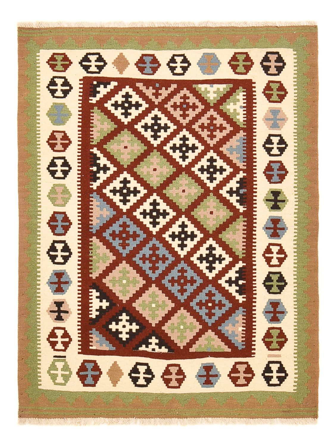 Alfombra Kelim - Oriental - 144 x 108 cm - multicolor
