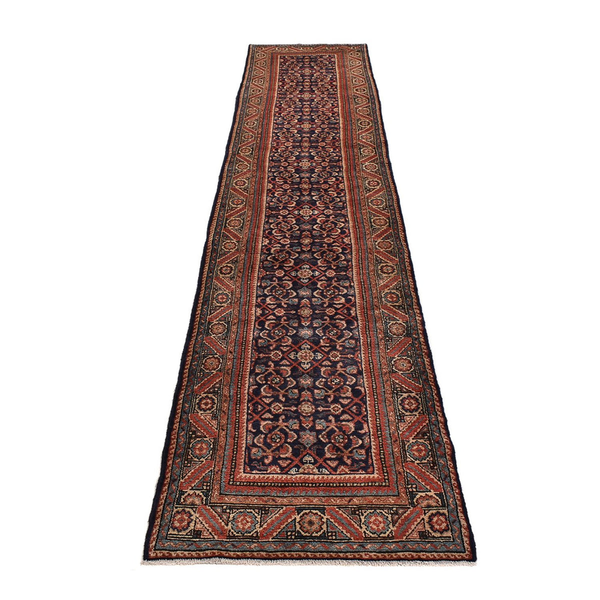 Alfombra de pasillo Alfombra persa - Nómada - 440 x 85 cm - beige oscuro