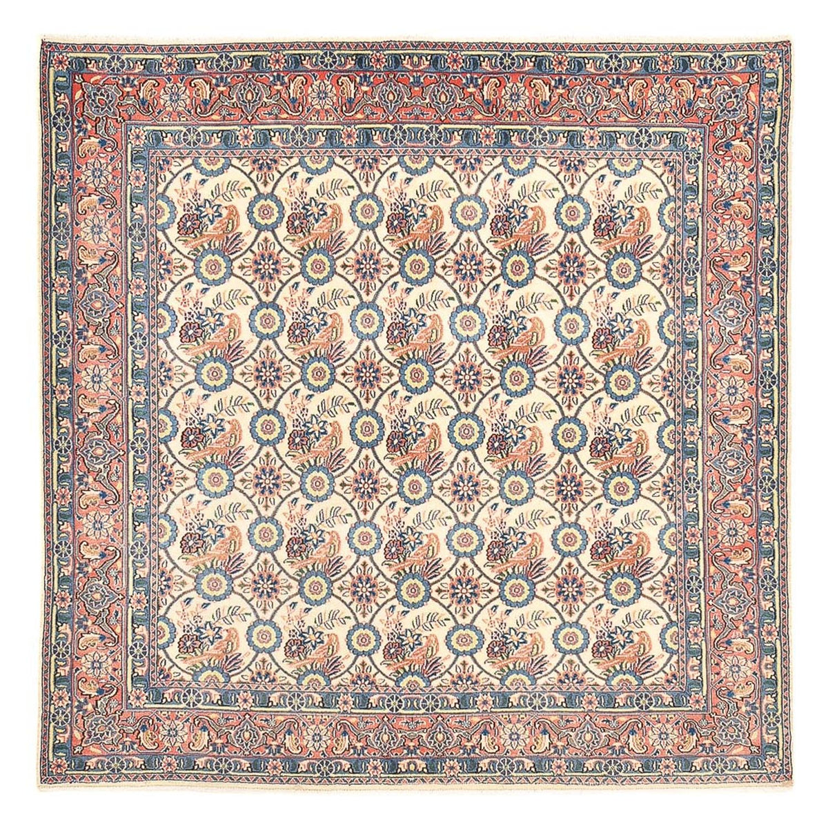 Alfombra persa - Keshan cuadrado - 192 x 195 cm - multicolor