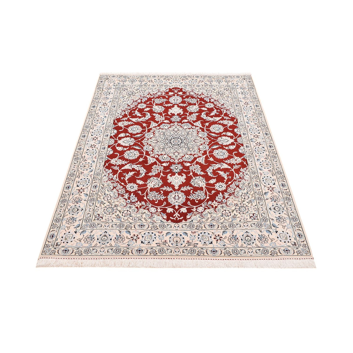 Alfombra Persa - Nain - Real - 205 x 148 cm - rojo
