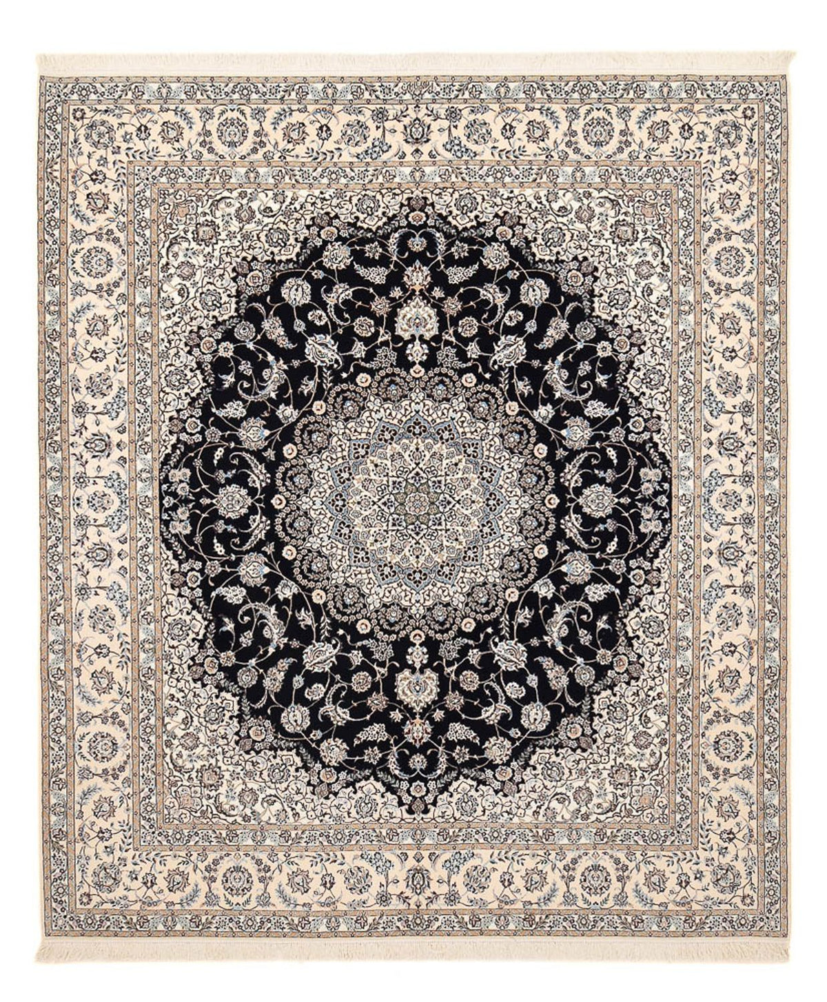 Alfombra Persa - Nain - Prima - 306 x 254 cm - azul oscuro
