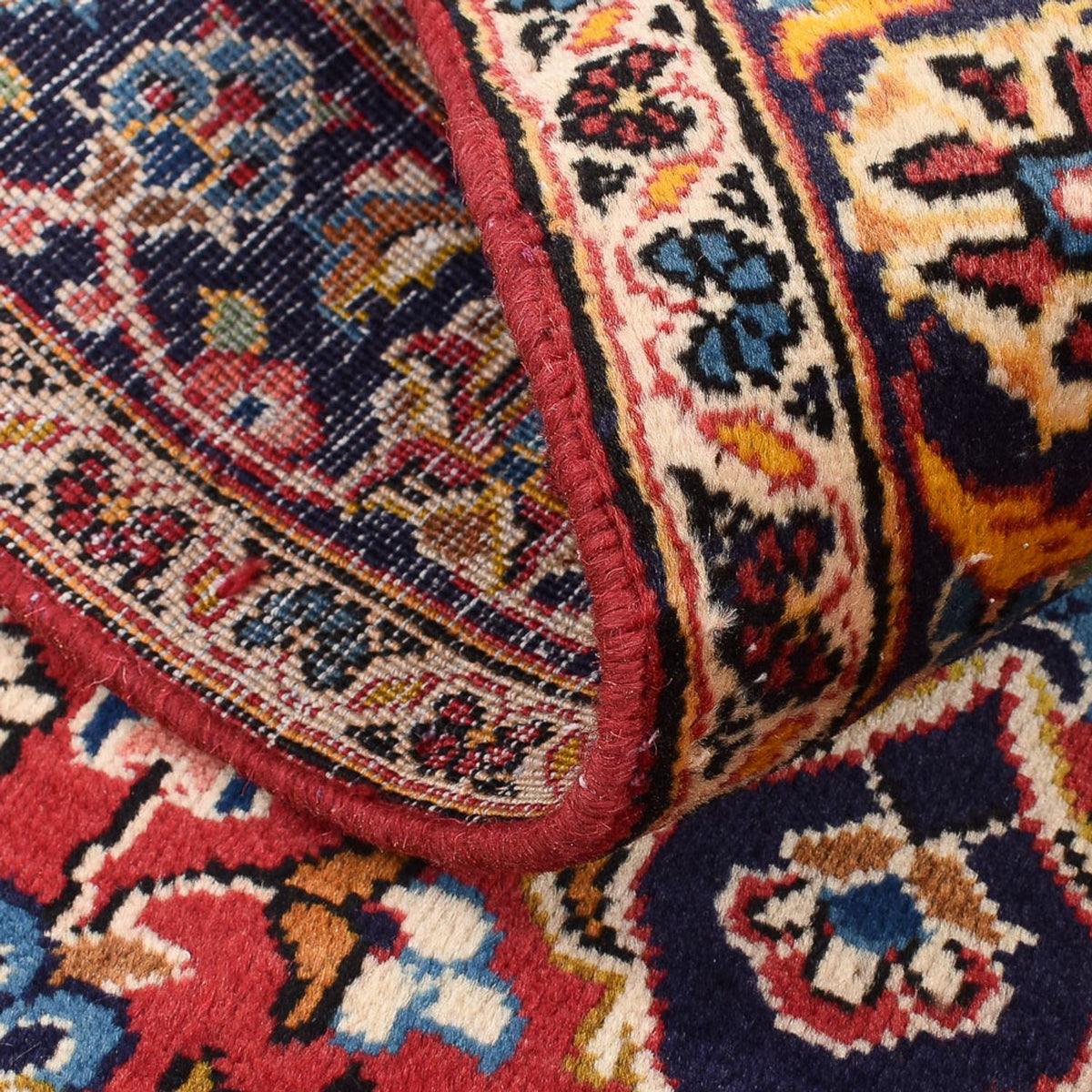 Alfombra persa - Keshan - 142 x 100 cm - rojo