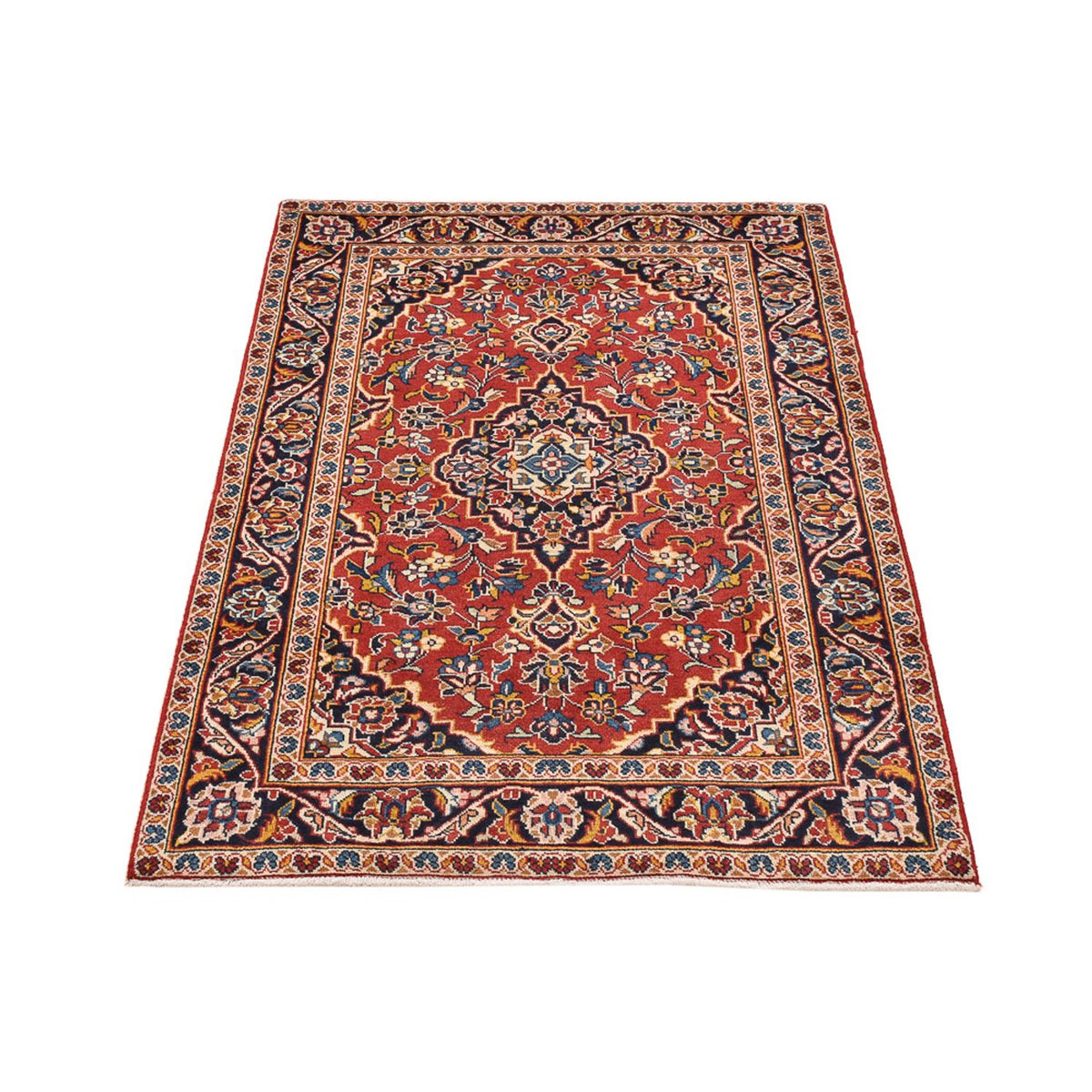 Alfombra persa - Keshan - 148 x 100 cm - rojo