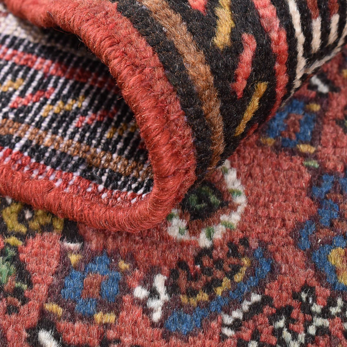 Alfombra persa - Nómada - 150 x 99 cm - rojo oscuro