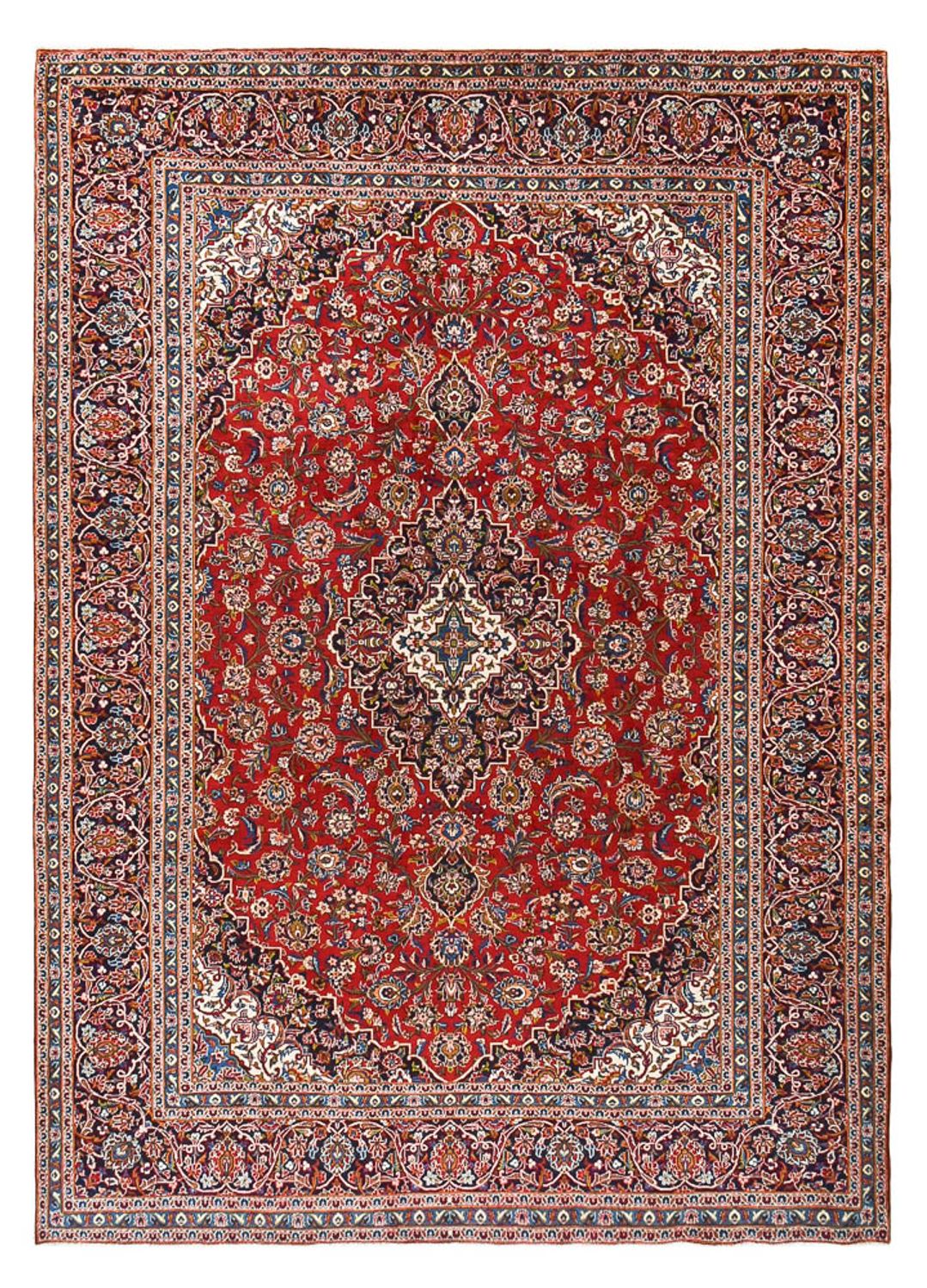Alfombra persa - Keshan - 395 x 288 cm - rojo