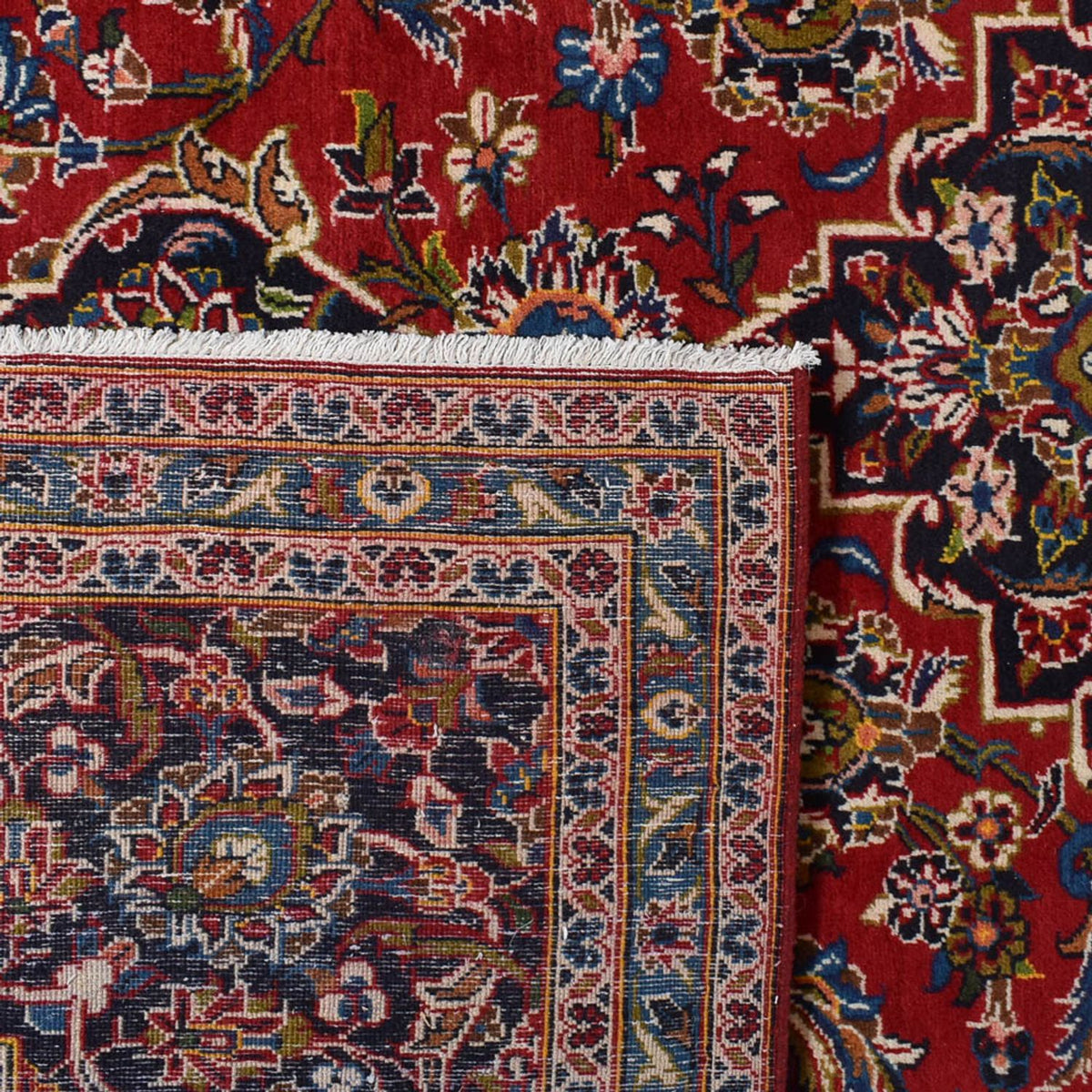 Alfombra persa - Keshan - 395 x 288 cm - rojo