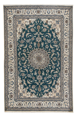Alfombra persa - Nain - 302 x 195 cm - verde