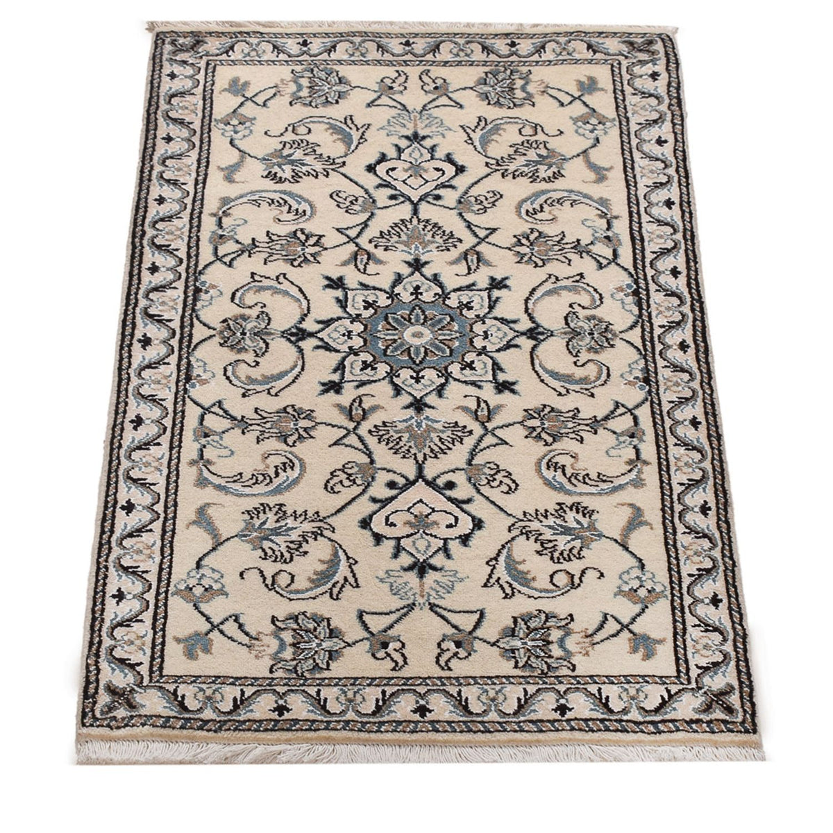 Alfombra persa - Nain - 138 x 67 cm - crema