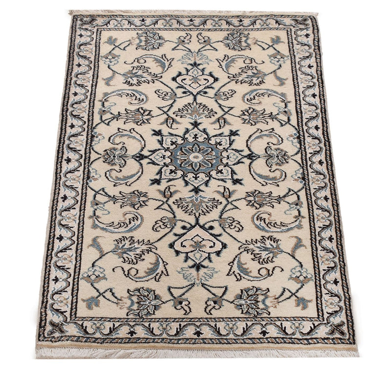 Alfombra persa - Nain - 138 x 67 cm - crema