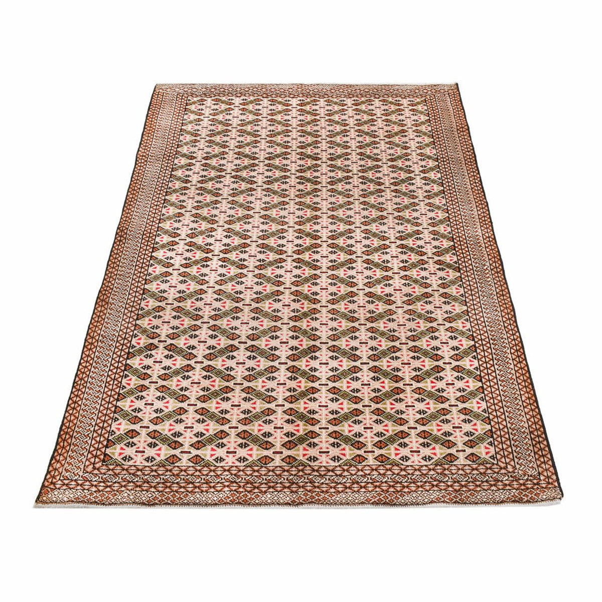 Alfombra Turkaman - 193 x 130 cm - beige oscuro