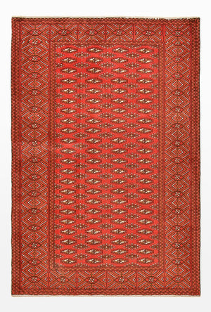 Alfombra Turkaman - 186 x 125 cm - rojo