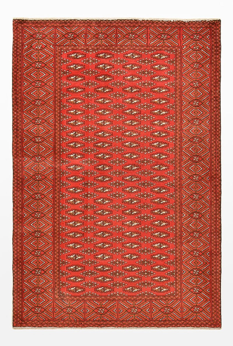 Alfombra Turkaman - 186 x 125 cm - rojo