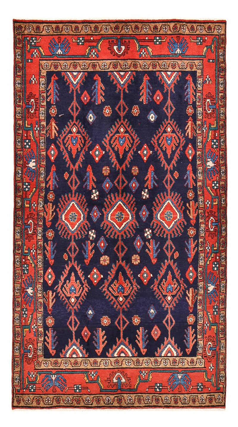 Alfombra persa - Nómada - 250 x 142 cm - azul oscuro