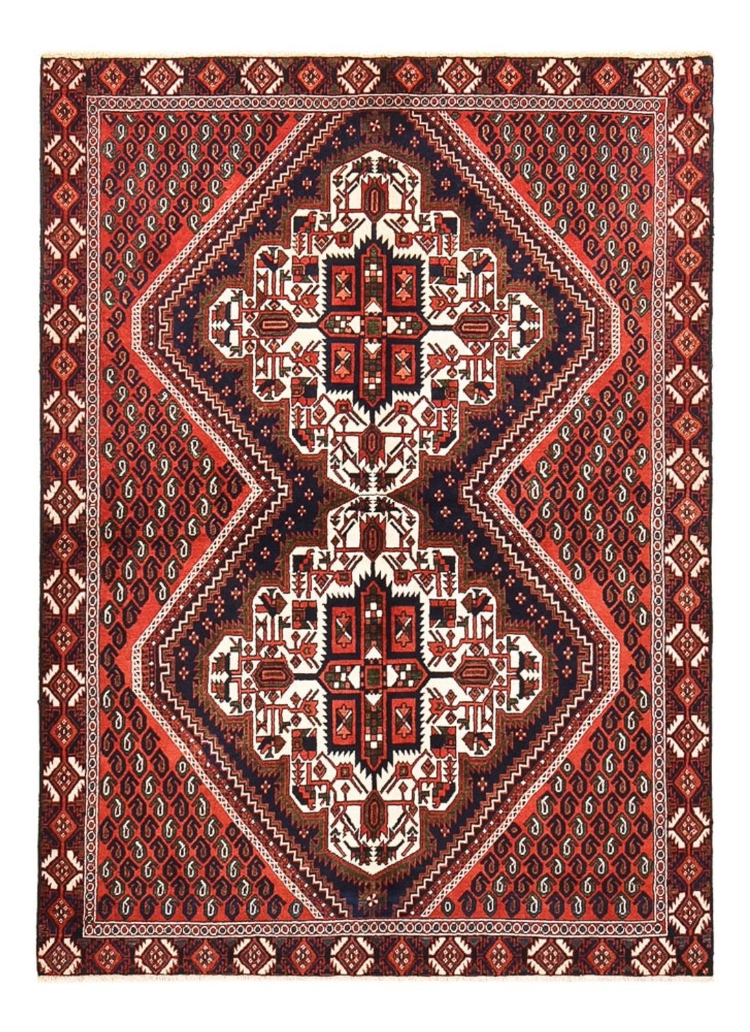 Alfombra persa - Nómada - 174 x 126 cm - óxido