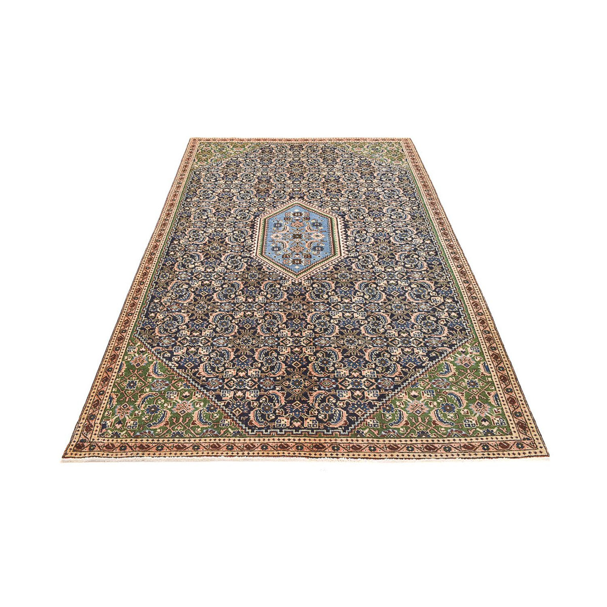 Alfombra persa - Nómada - 288 x 181 cm - verde oscuro