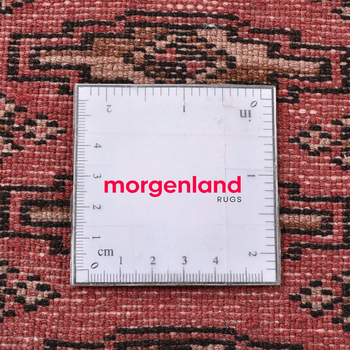 Alfombra Turkaman - 128 x 90 cm - rojo claro