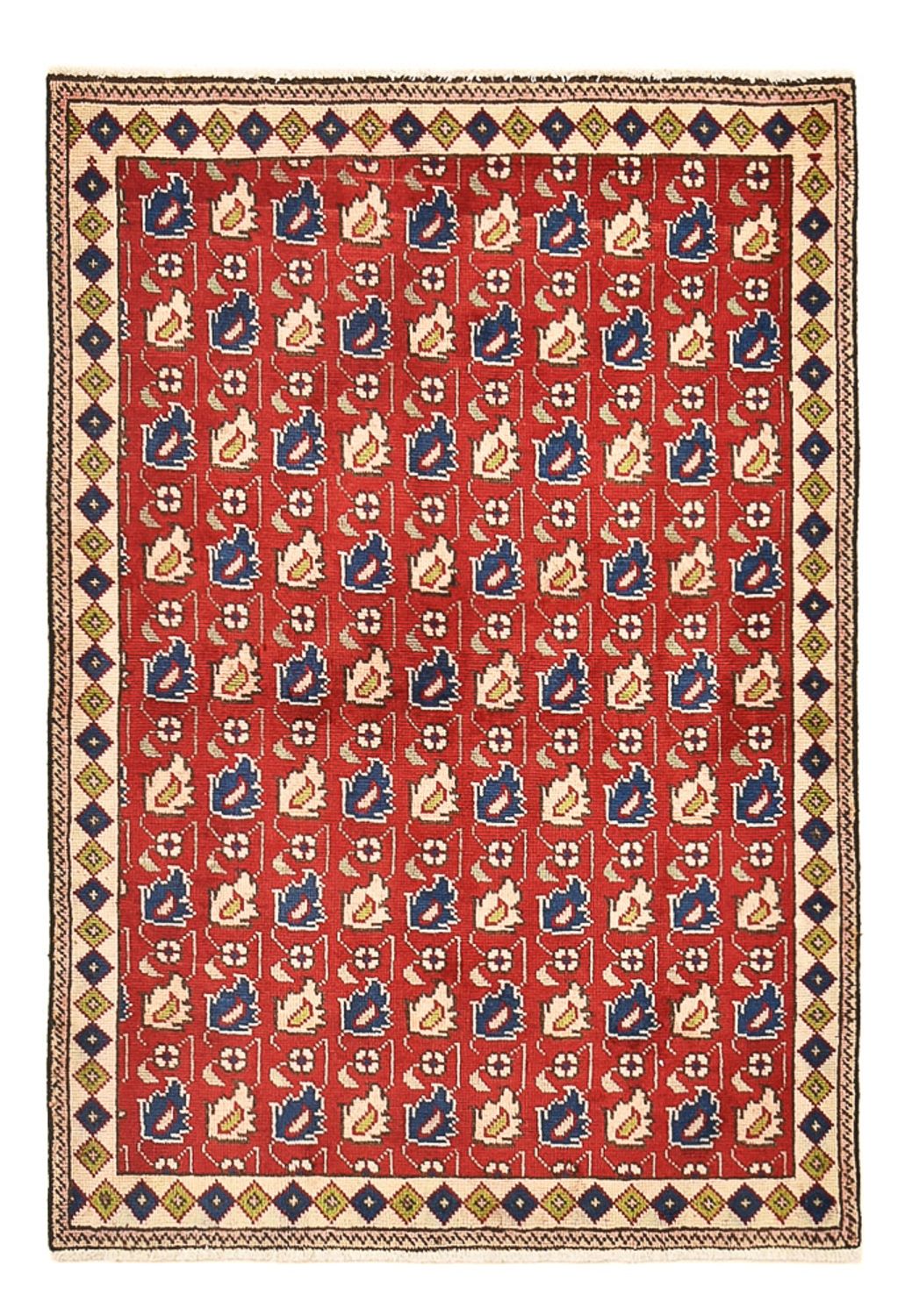 Alfombra persa - Tabriz - 140 x 96 cm - rojo
