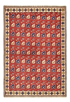 Alfombra persa - Tabriz - 140 x 96 cm - rojo
