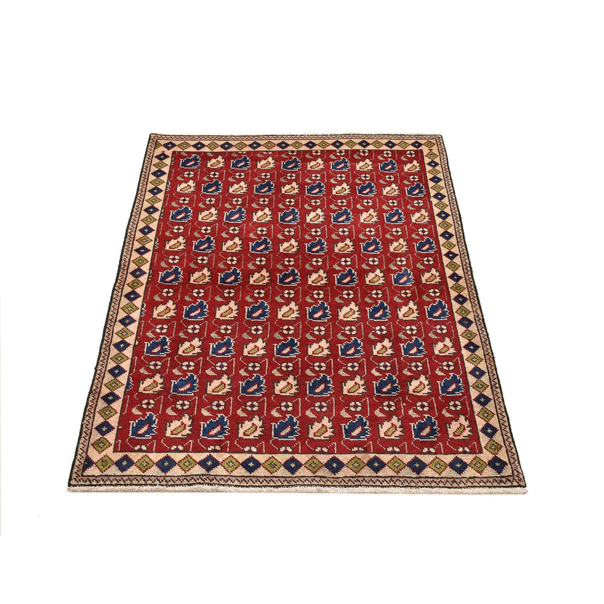Alfombra persa - Tabriz - 140 x 96 cm - rojo